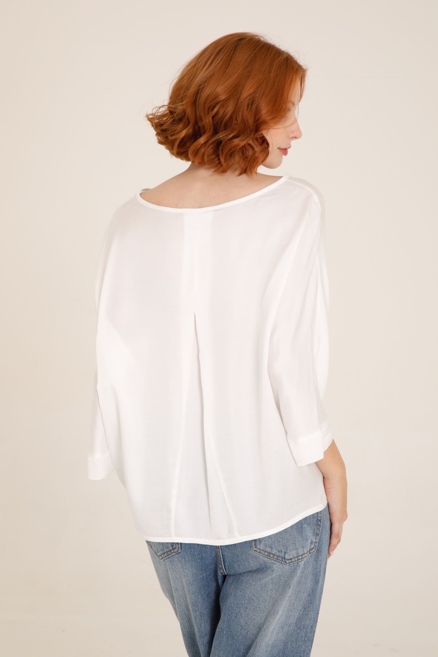 Donna Futur3 | Blusa Oversize Maniche A 3/4 Panna