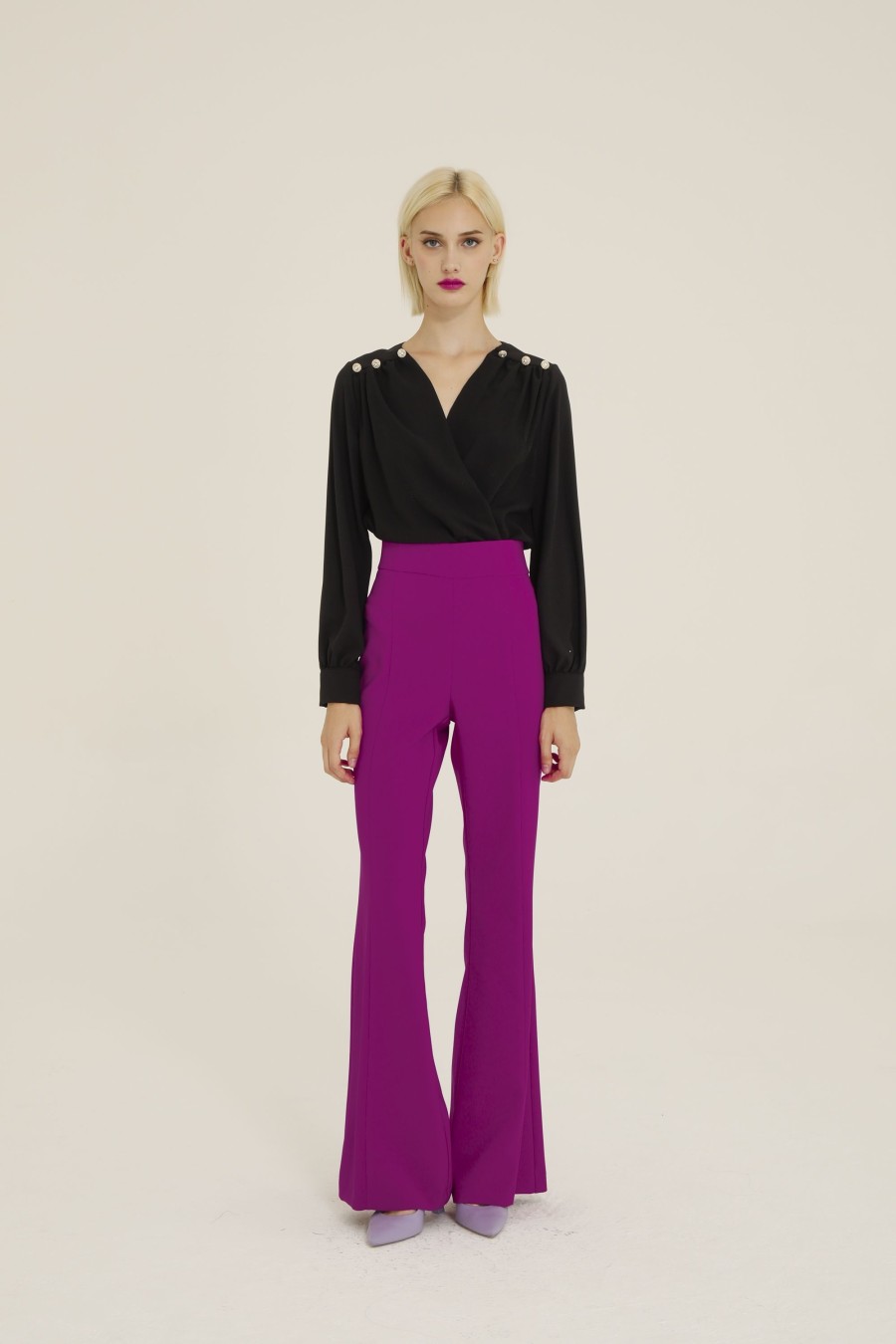 Donna Futur3 | Pantalone A Zampa Magenta