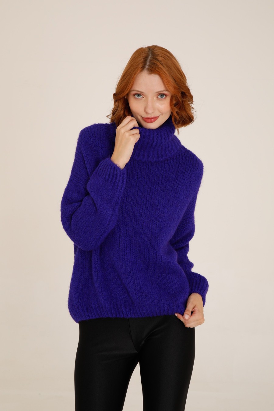 Donna Futur3 | Maglia Mohair Dolcevita Viola