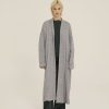 Donna Futur3 | Cardigan Lungo Con Spacchi Laterali Grigio