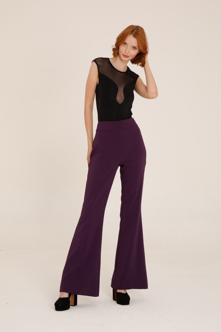 Donna Futur3 | Pantalone A Zampa Viola