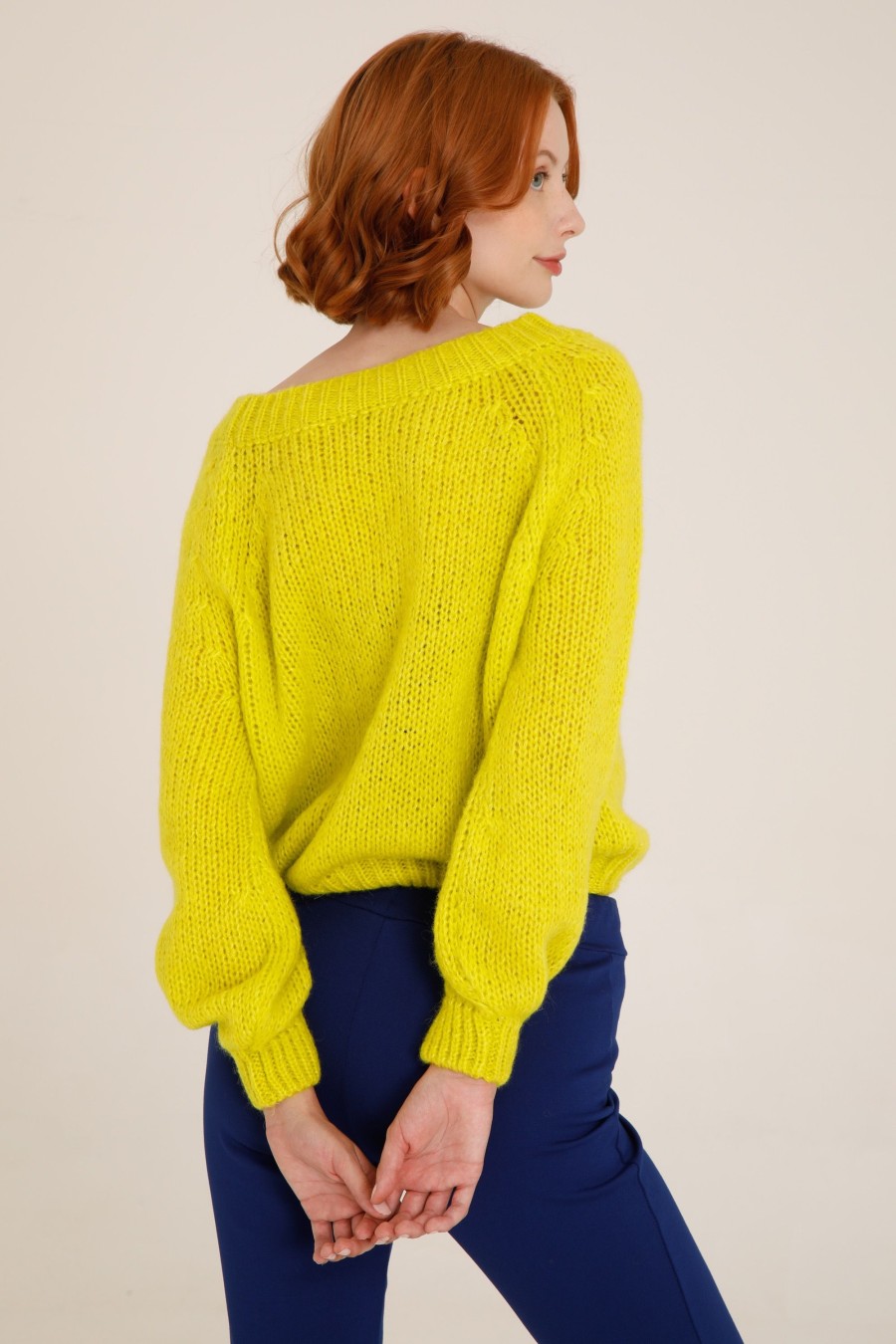 Donna Futur3 | Maglione Di Lana Mohair Giallo