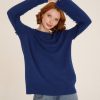 Donna Futur3 | Maglia Con Frange Nelle Maniche Blu