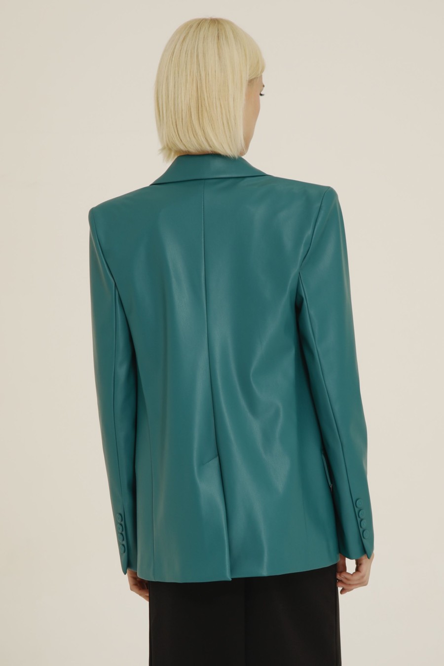 Donna Futur3 | Blazer Oversize In Ecopelle Verde